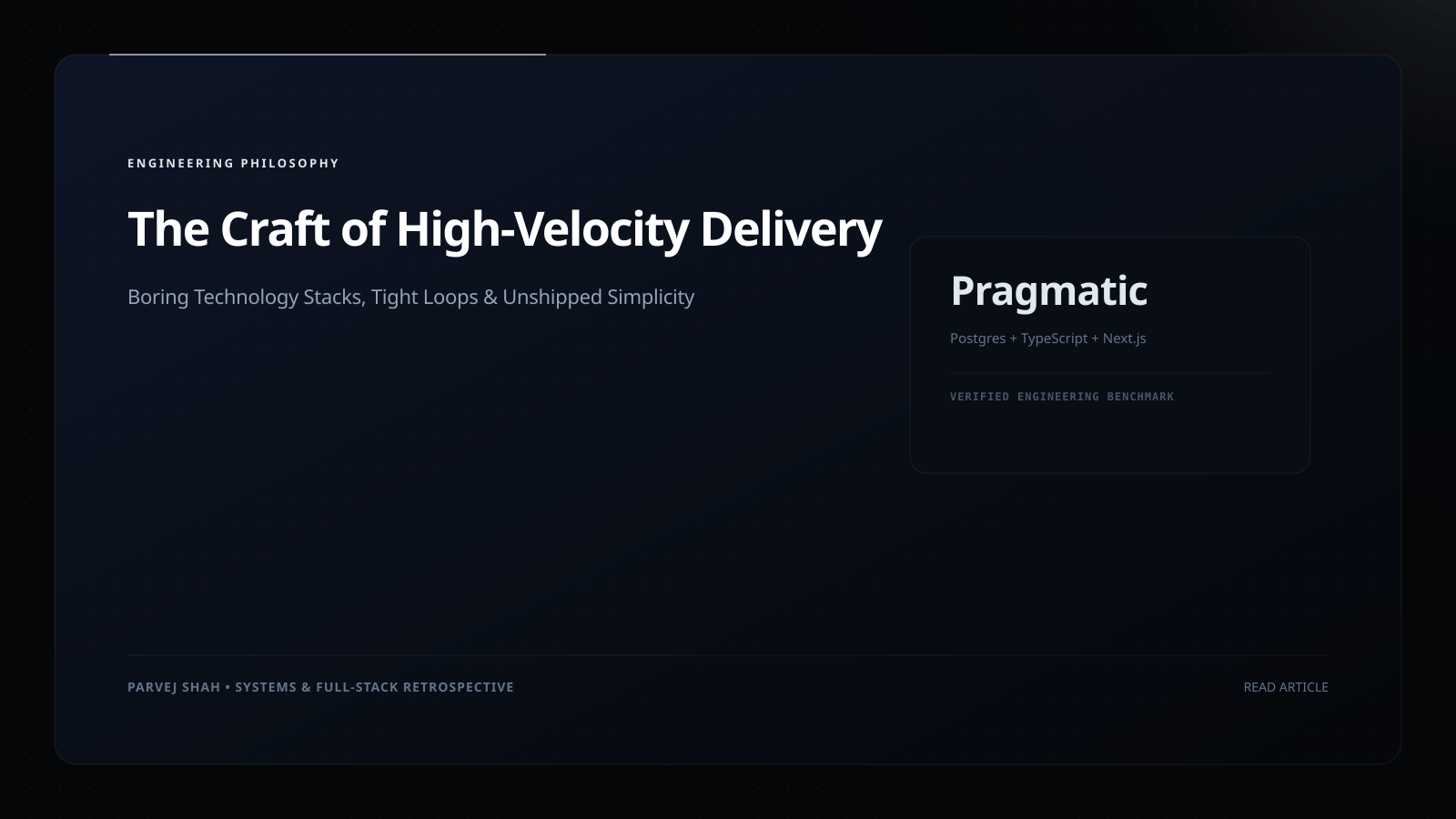 The Craft of High-Velocity Software Delivery Cover