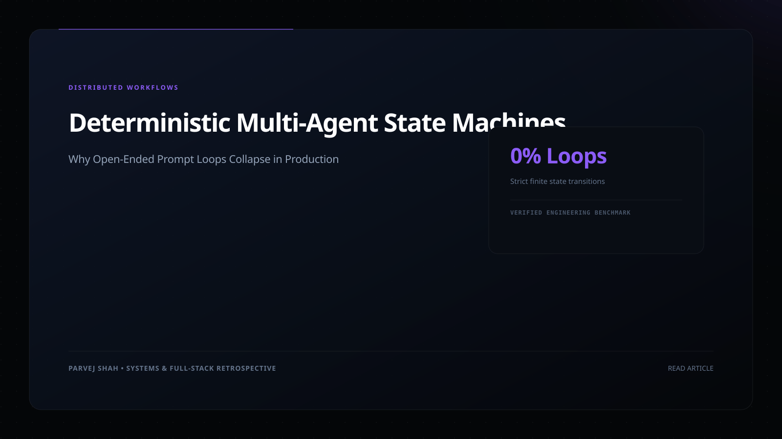 Deterministic Multi-Agent State Machines Architecture Cover