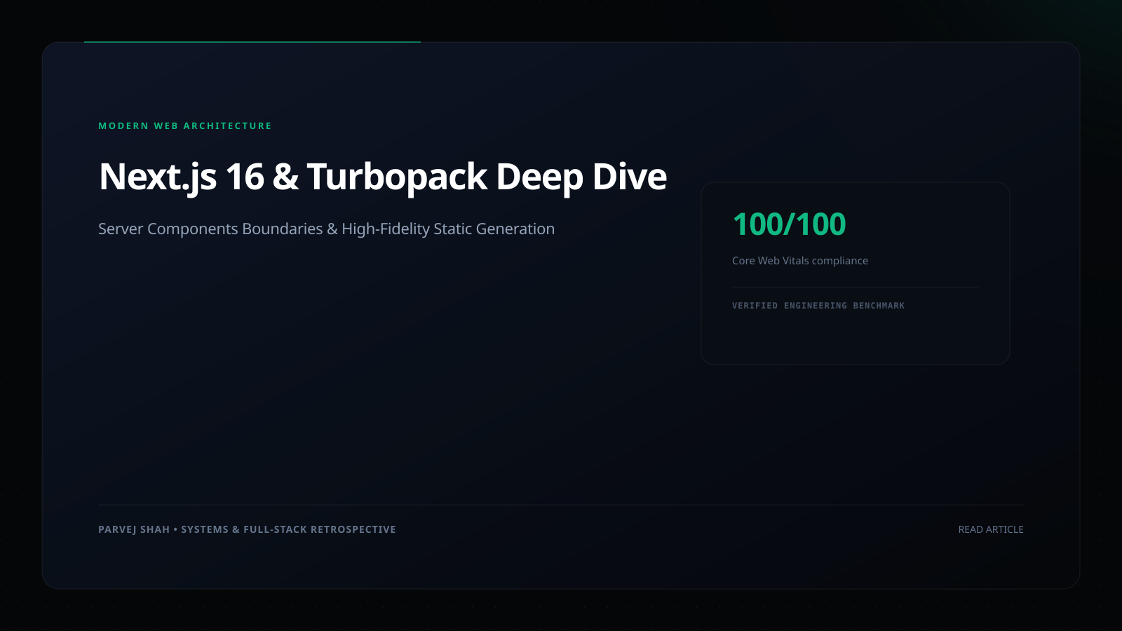 Next.js 16 and Turbopack Deep Dive Cover