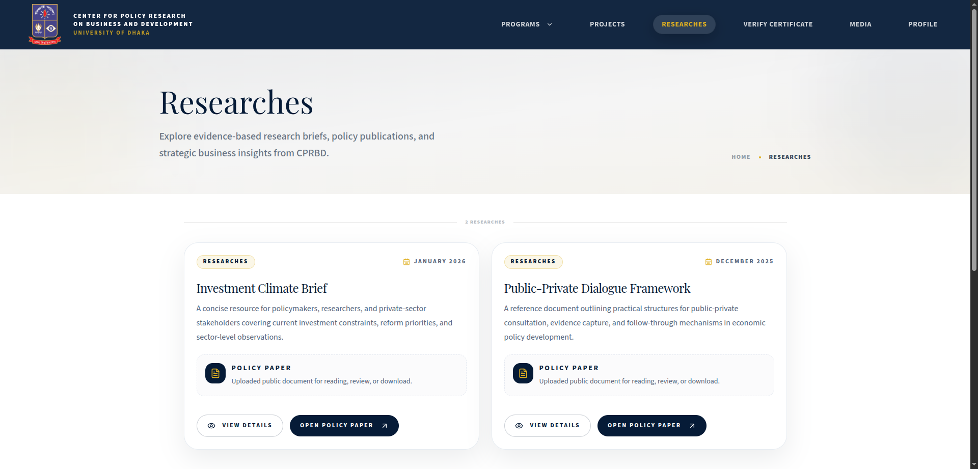 National Policy Research & Academic Publications Repository