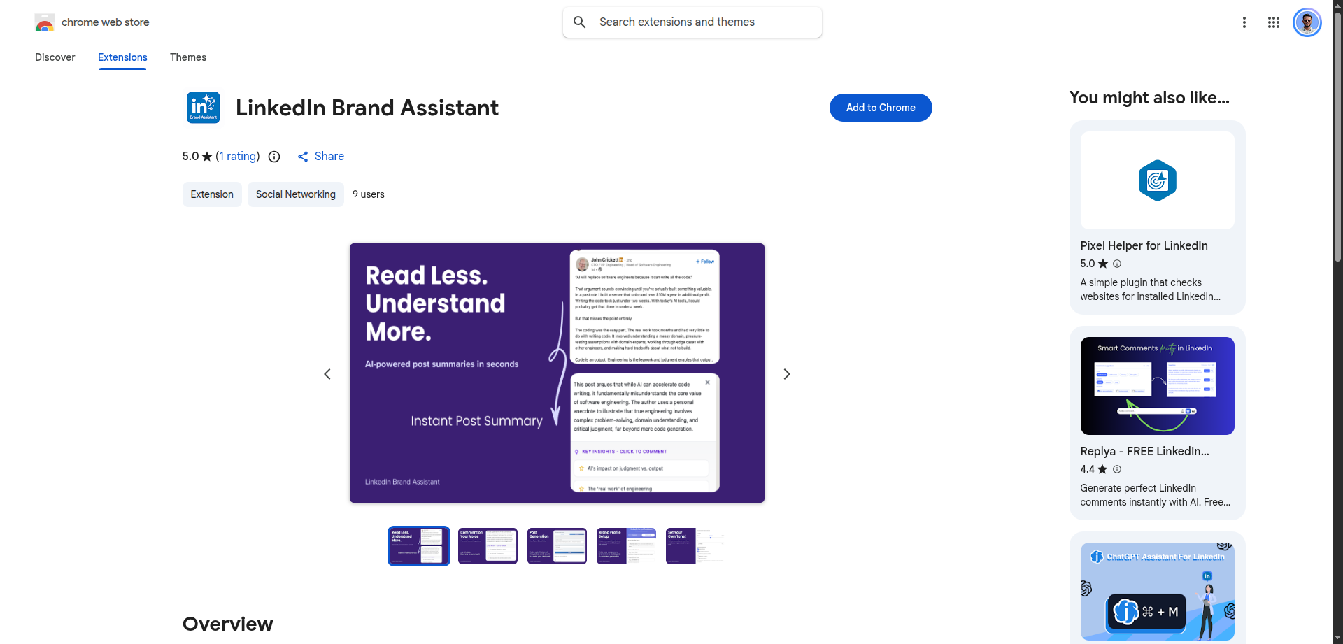 Chrome Web Store Published Extension